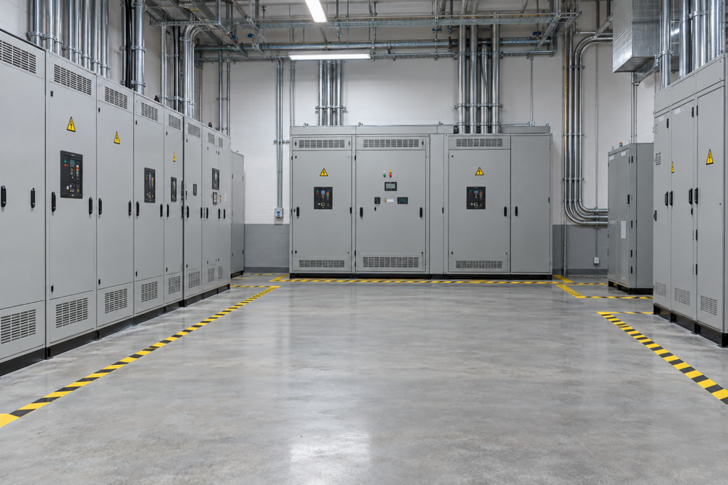 electrical-equipment-room-caution-floor-markings