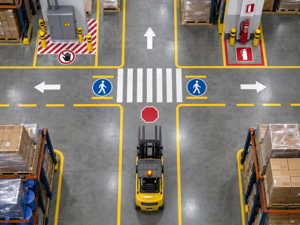 Place signs before workers reach the hazard or decision point.